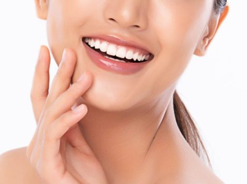 beautiful and healthy smile at dentist