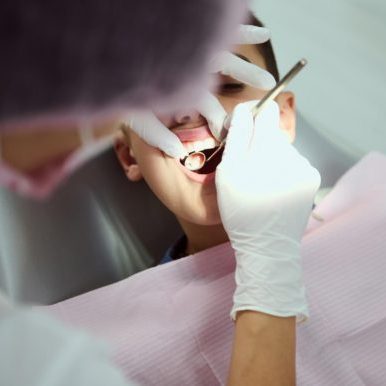 Kid at dentist appointment
