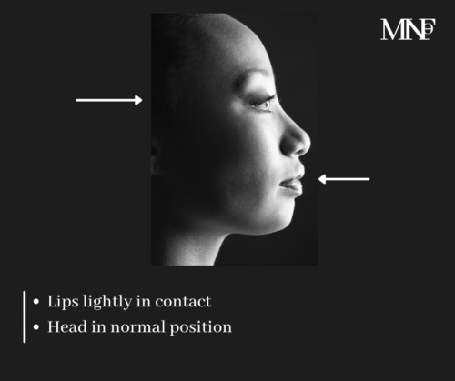 Position of Lips and Head in Nasal Breathing